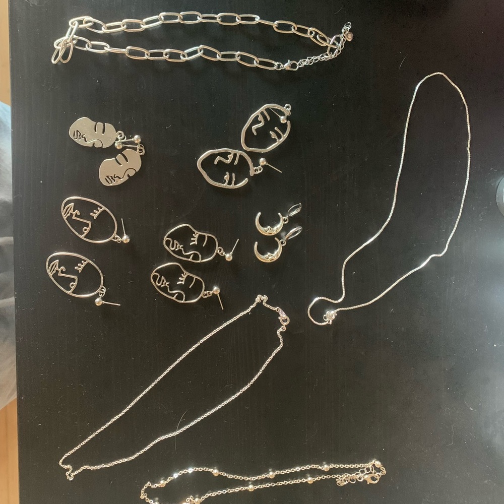 Cute silver jewelry bundle